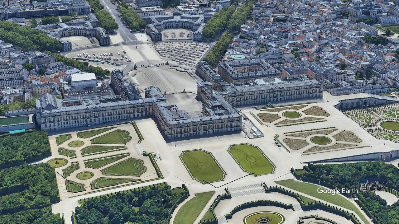 The Palace of Versailles (château de Versailles) in Versailles, France