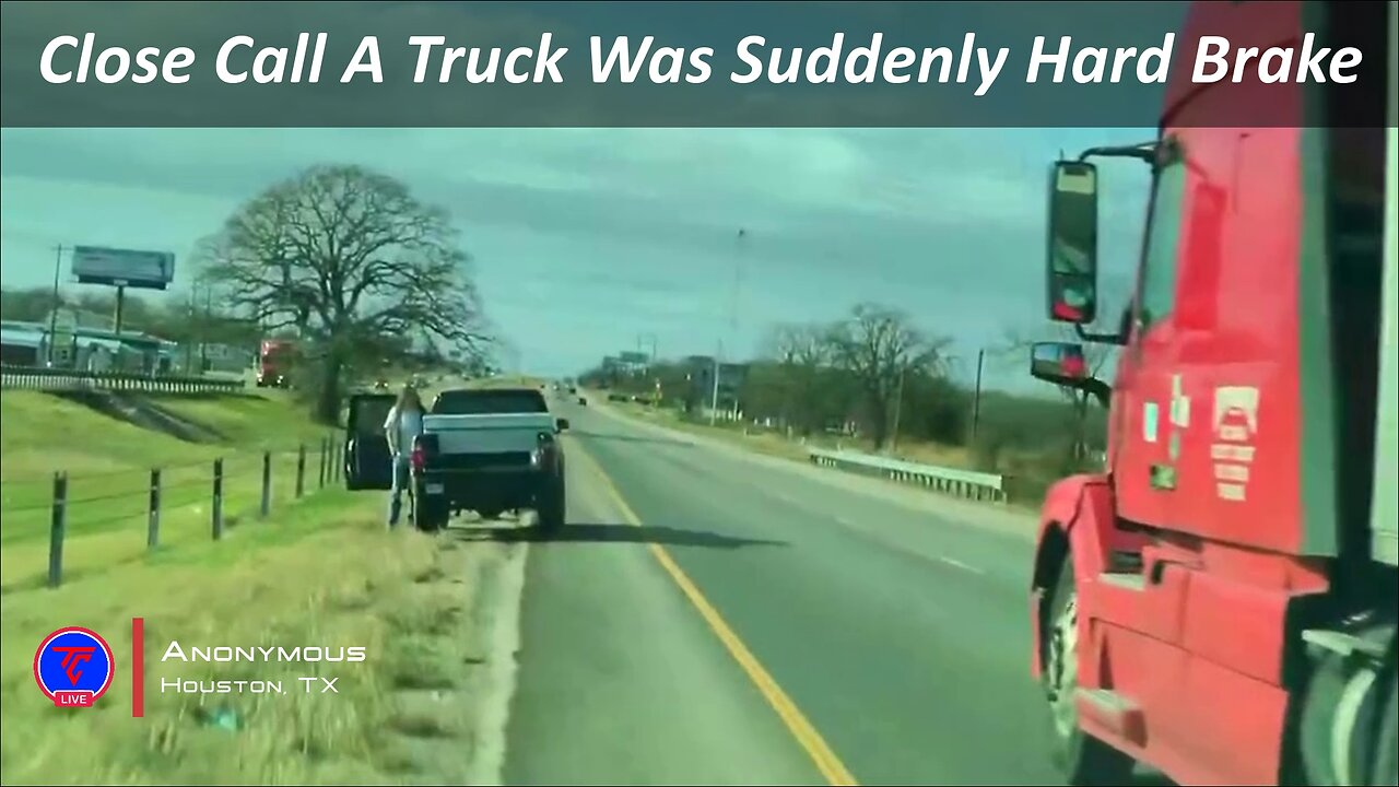 Close Call A Truck Was Suddenly Hard Brake and Get in My Lane | TeslaCam Live