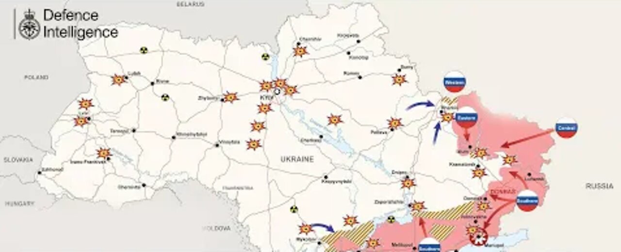 Ukrainian map of military operations