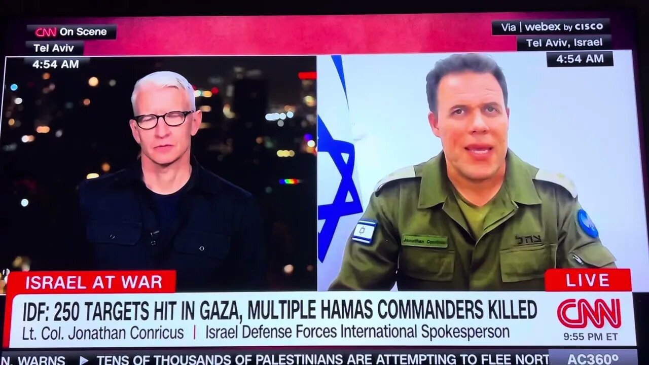 Jonathan Conricus goes from Fox interview to CNN to threaten people of Gaza