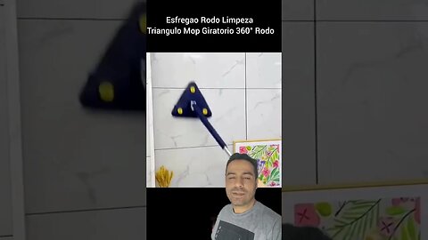 Esfregão Rodo Limpeza Triangulo Mop Giratório 360° Rodo #inovação #tecnologia #atualidades