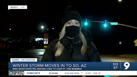 Winter storm, snow continue in Southern Arizona Tuesday