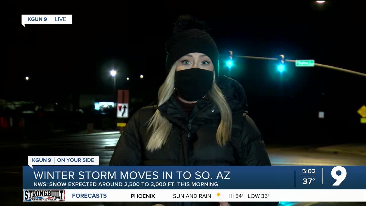 Winter storm, snow continue in Southern Arizona Tuesday