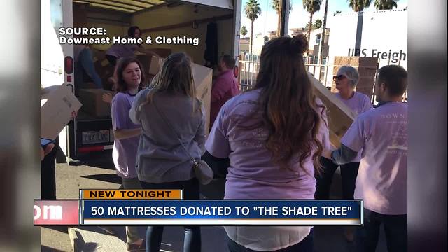 Mattresses donated to Shade Tree