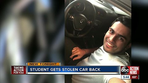 Stolen car returned to USF student