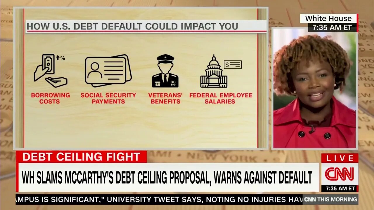 CNN's Poppy Harlow Corrects Karine Jean-Pierre: House GOP Debt Limit Plan "Would Avoid A Default"