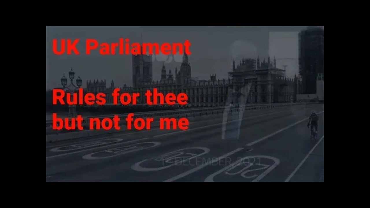 UK Parliament🇬🇧 Rules for thee but not for me