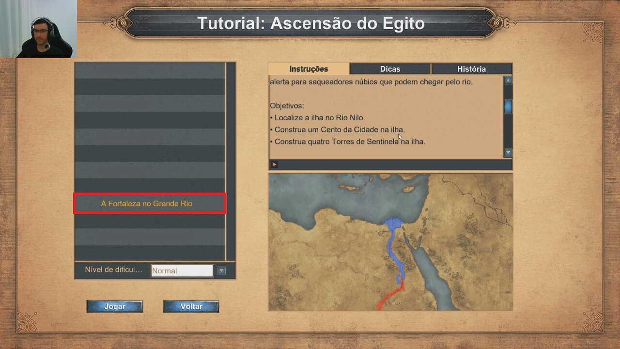 AGE OF EMPIRES 1 | TUTORIAL 9/12 | ASCENSÃO DO EGITO - A FORTALEZA DO GRANDE RIO