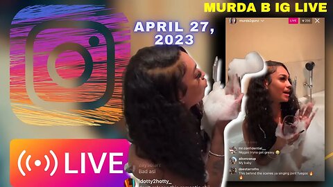 MURDA B IG LIVE: Murda b In a Bubble Tub Shooting Music Video For Her Unreleased Song (27/04/23)