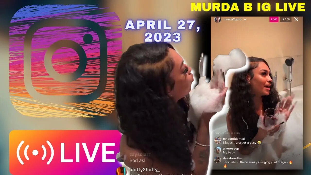 MURDA B IG LIVE: Murda b In a Bubble Tub Shooting Music Video For Her Unreleased Song (27/04/23)