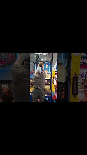 Gramps don't miss! My old man showing up all the kids at Chuck E. Cheese 🤣🤣🤣