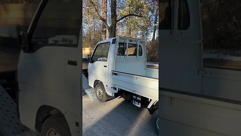 Subaru Sambar 4x4 import fits in a trailer!