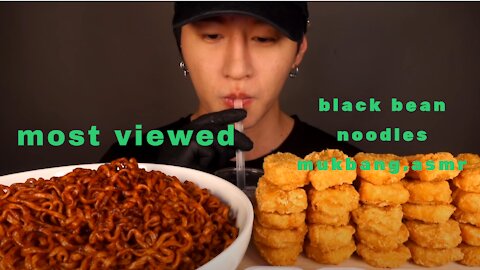 TOP 10 MOST VIEWED BLACK BEAN NOODLES MUKBANG