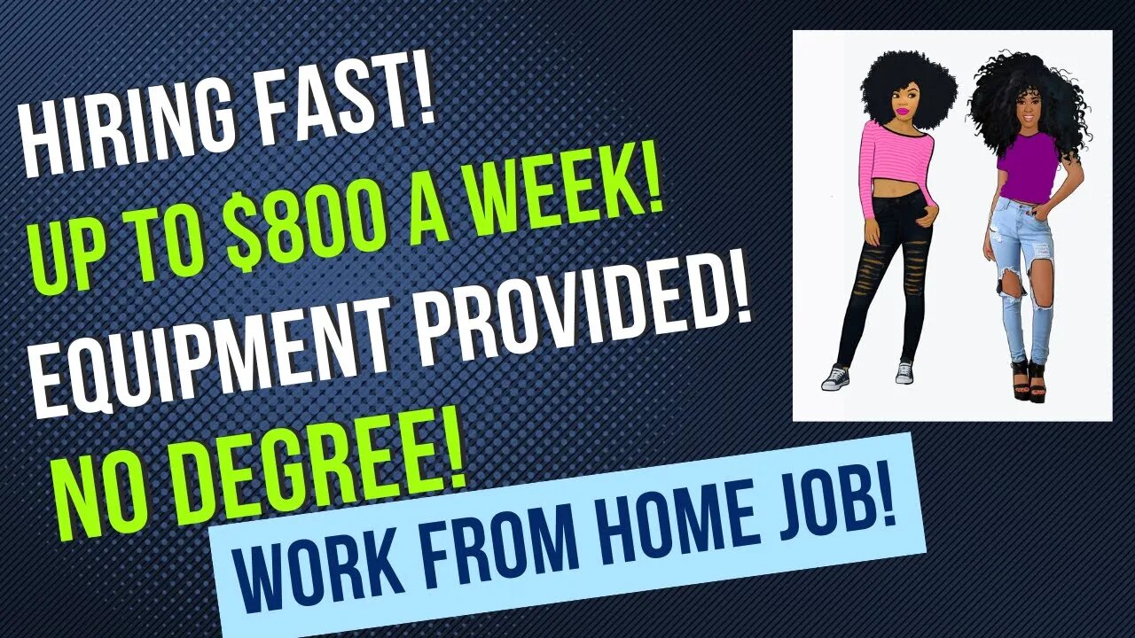 Hiring Fast Up To $800 A Week Equipment Provided No Degree Work From Home Job #wfh #onlinejobs