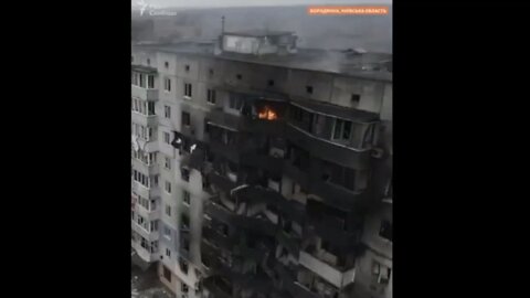 drone footage of civilian damage in the Ukraine 2022