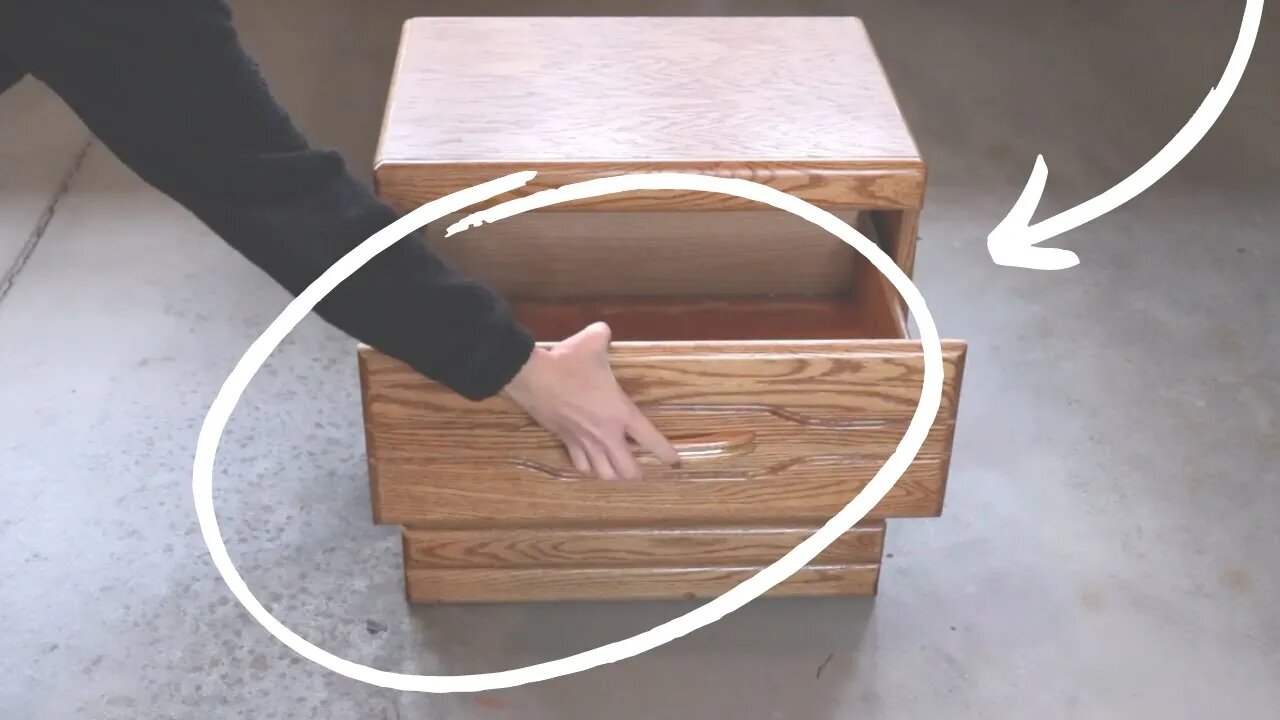 She pulls a drawer off her nightstand for this genius living room hack!