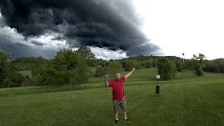 Storm Chase into Dryline Front ~ Shelf Cloud ~ Into the Whale's Mouth