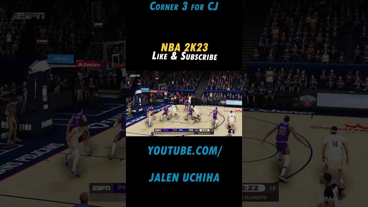 Corner Three for CJ #2023 #nba #2k23 #cj mccollum #jalen uchiha #shorts