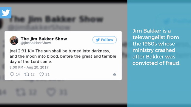 Jim Bakker Sells Food To Help Survive The End, Says Solar Eclipse Is Warning...