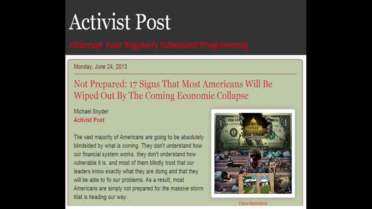 Not Prepared! 17 Signs That Most Americans Will Be Wiped Out By The Coming Economic Collapse - 2013