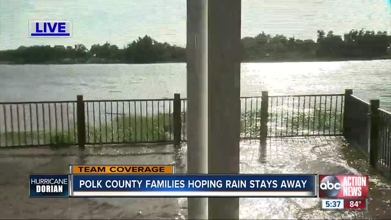 Polk County families hoping rain stays away