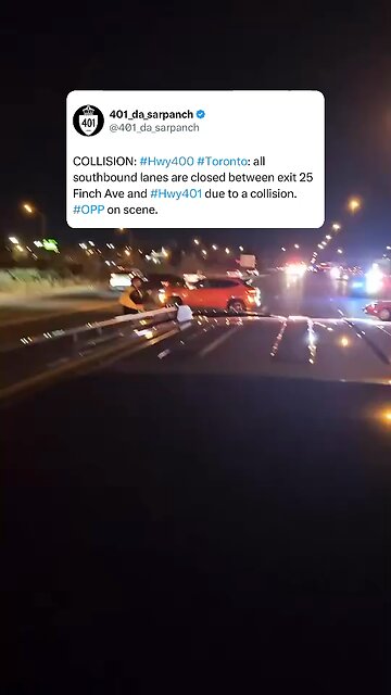 Highway 400 Closed Toronto