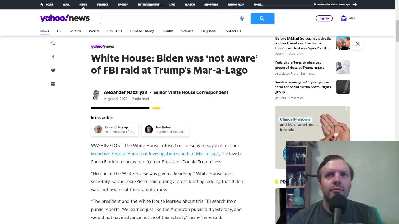 How could Biden NOT know about the Mar-a-Lago raid?