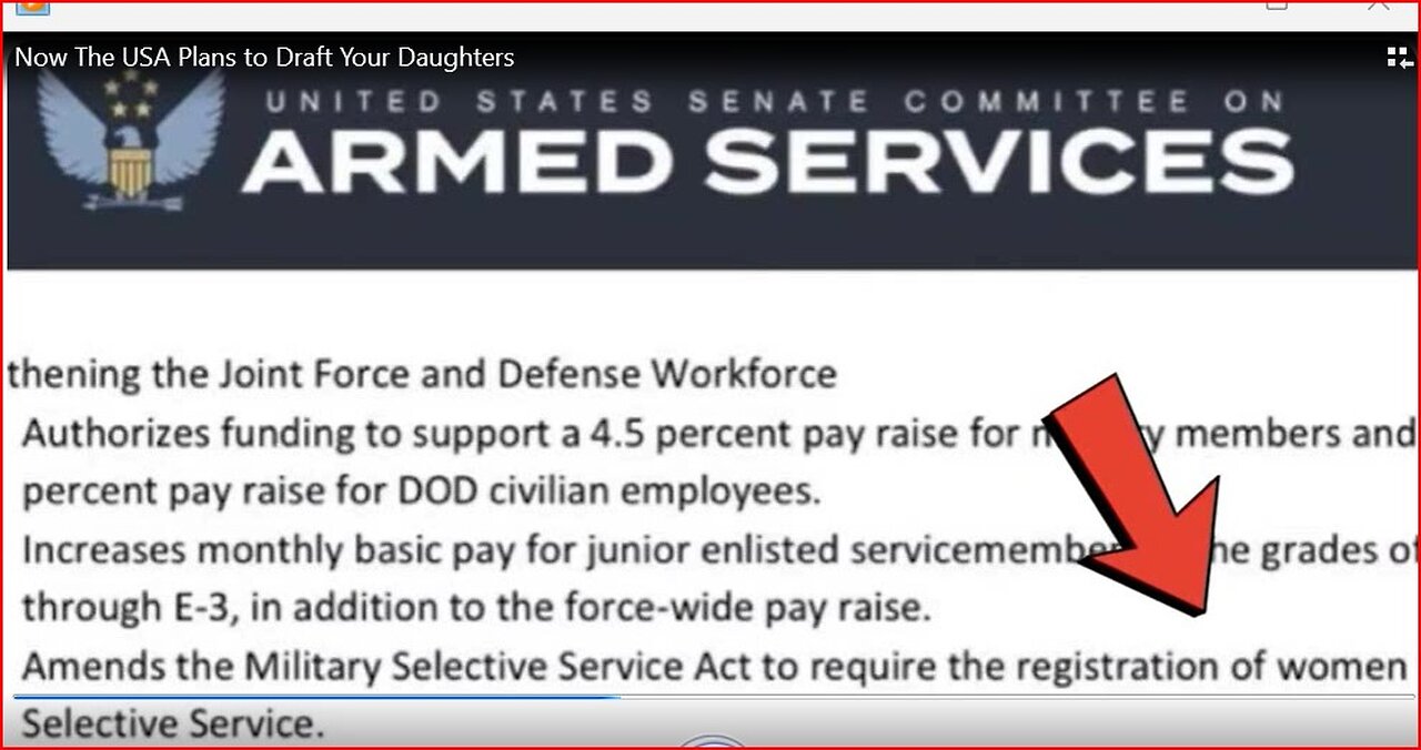 They Plan to DRAFT Your Daughters Into the Military !!!