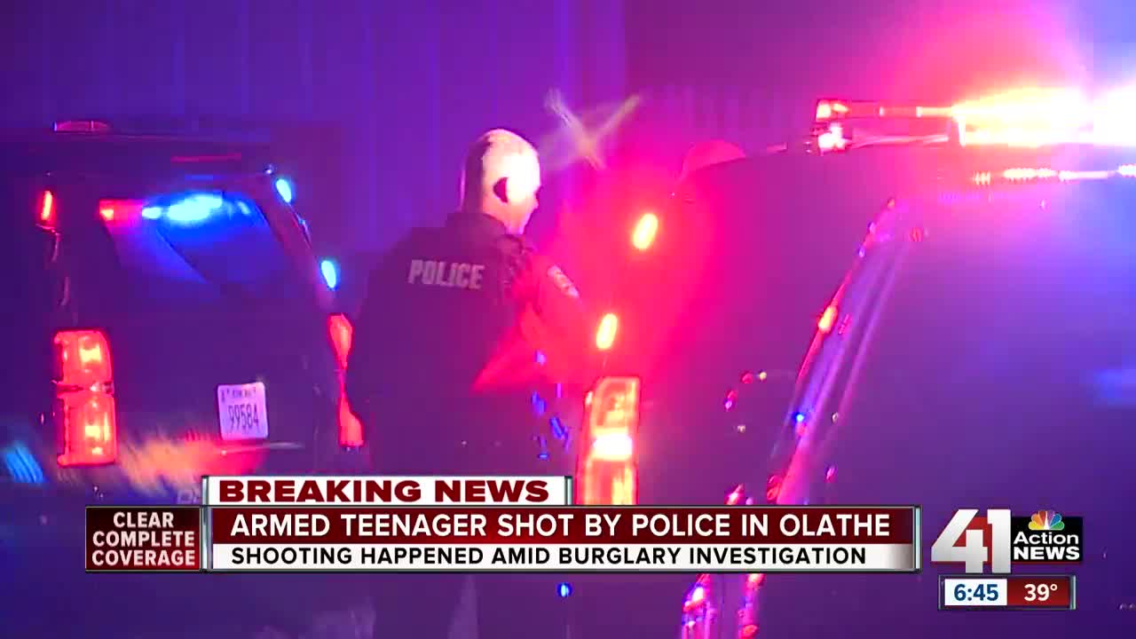 Armed teenager shot by police in Olathe