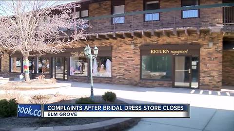 Many frustrated after bridal dress store abruptly closes