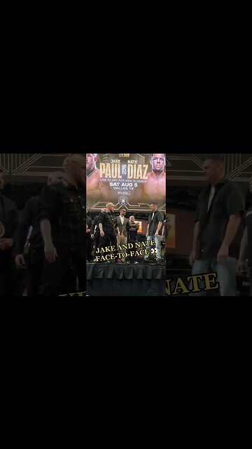 Jake Paul Vs Nate Diaz First Face Off!!! #jakepaul #natediaz