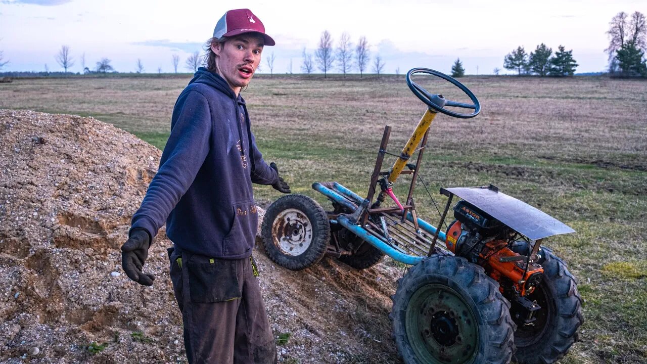 DIY Mini Tractor is DRIVABLE!?