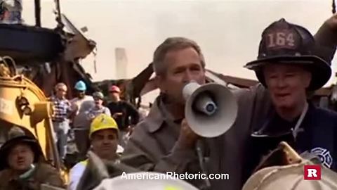 George W. Bush's unforgettable 9/11 bullhorn speech | Rare News