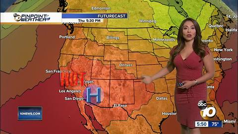 10News Pinpoint Weather with Meteorologist Angelica Campos