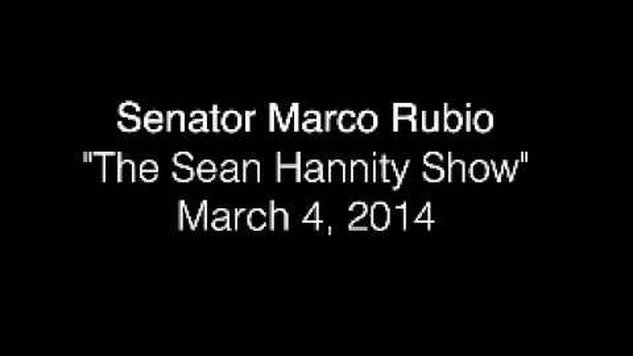 Rubio Discusses Conservative Reforms With Hannity