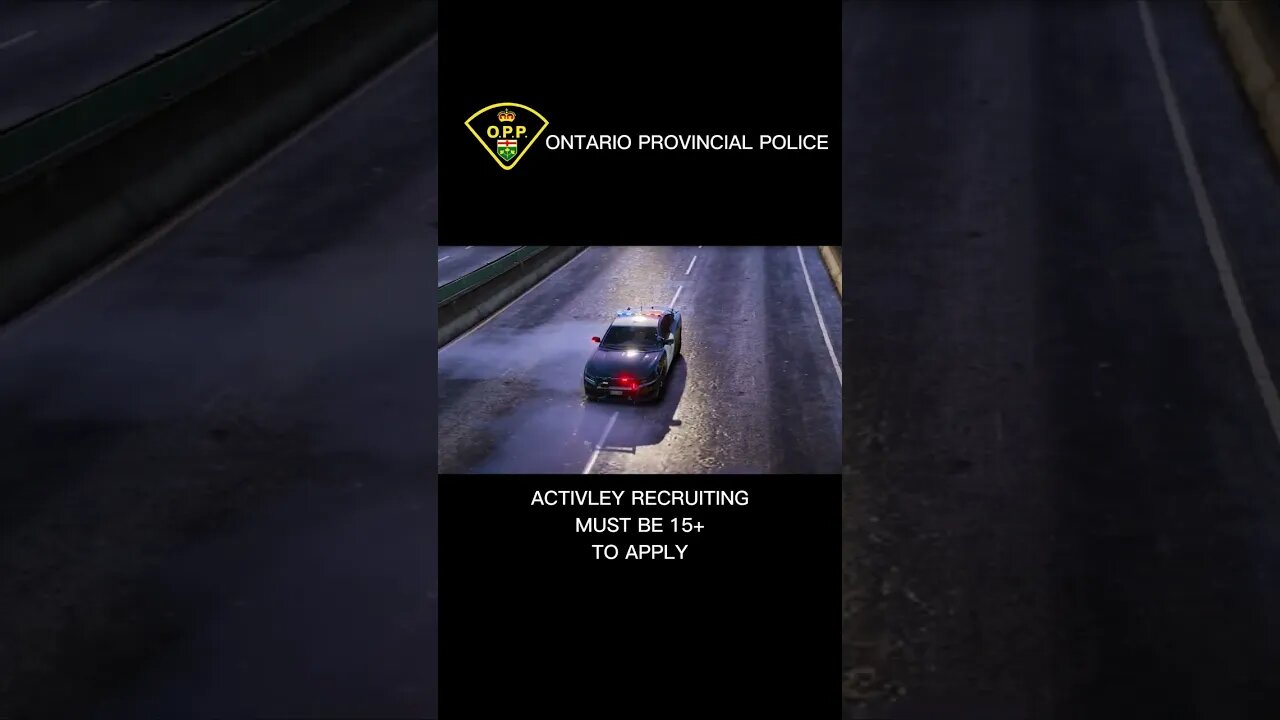 POV: You Join The Best Canadian Based FiveM Server | Ontario Provincial Police Recruiting! #shorts