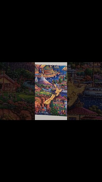 60,000 piece What a Wonderful World Jigsaw Puzzle Day 58! Only 2,000 pieces to go! #shorts #puzzle