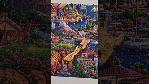 60,000 piece What a Wonderful World Jigsaw Puzzle Day 58! Only 2,000 pieces to go! #shorts #puzzle