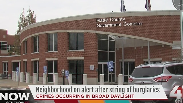 Platte County neighborhood on alert after string of burglaries