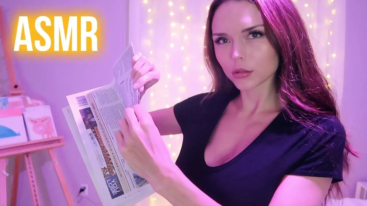 ASMR // Tingly Paper Ripping Sounds (Tearing and Crinkling Newspaper -- little talking)