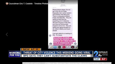 Social media gang threat spreading to Baltimore residents is possible hoax