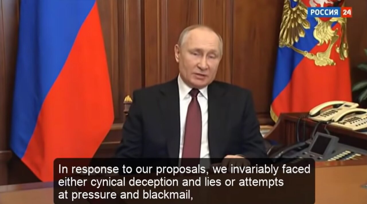 Vladimir Putin's Speech on Ukraine and US Foreign Policy and NATO - 24 February 2022