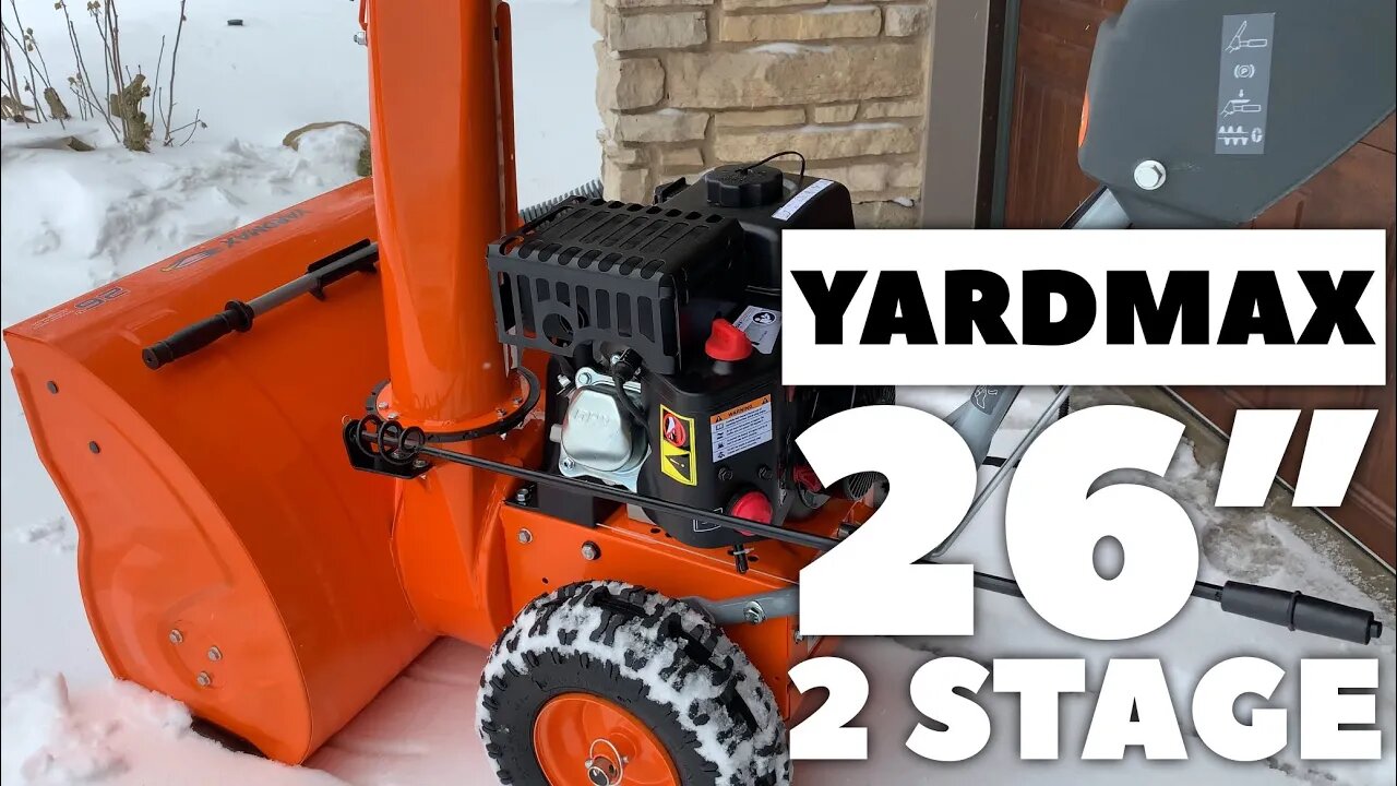 YARDMAX YB6770 26" Two-Stage Snow Blower Setup and Review