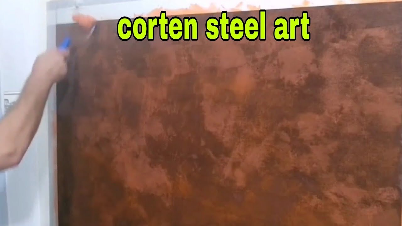 CORTEN STEEL EFFECT MADE WITH MORTAR