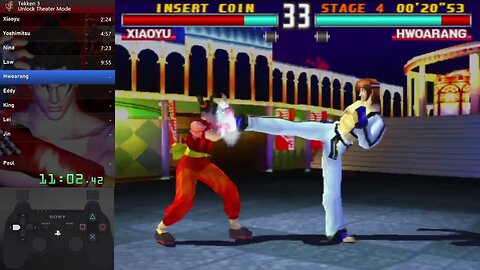 Tekken 3 : Unlock theater mode Speedrun (medium, 1 round )