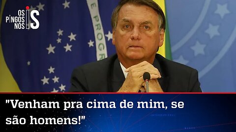 Bolsonaro perde a paciência em discurso e enquadra Moraes e ministros do TSE