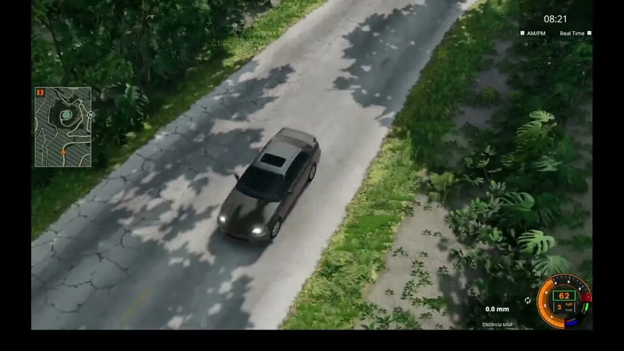 BeamNG, Honda Civic, Jungle, asfalto