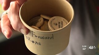 KCPD hands out Thelma's Kitchen meal tokens