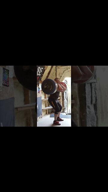 170 kg / 375 lb - Front Squat - Weightlifting Training