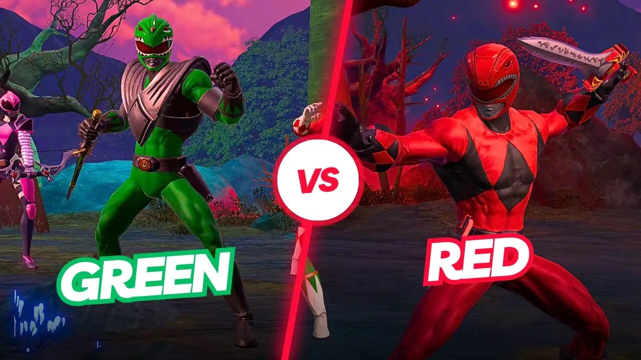 [4K] Green Ranger VS Red Ranger - Power Rangers Battle